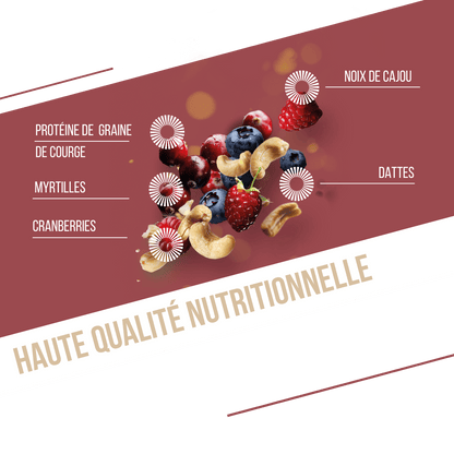 Barre protéinée bio Fruits Rouges & Cajou