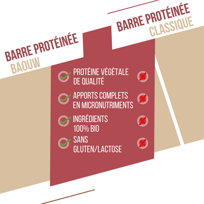 Barre protéinée bio Fruits Rouges & Cajou