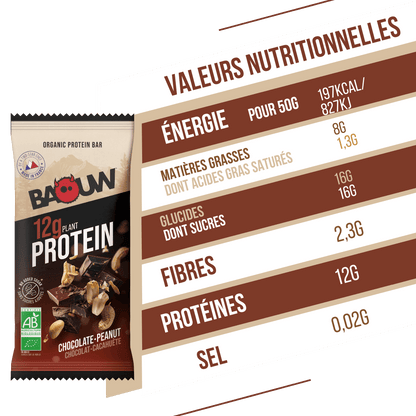 Barre protéinée bio Chocolat & Cacahuètes