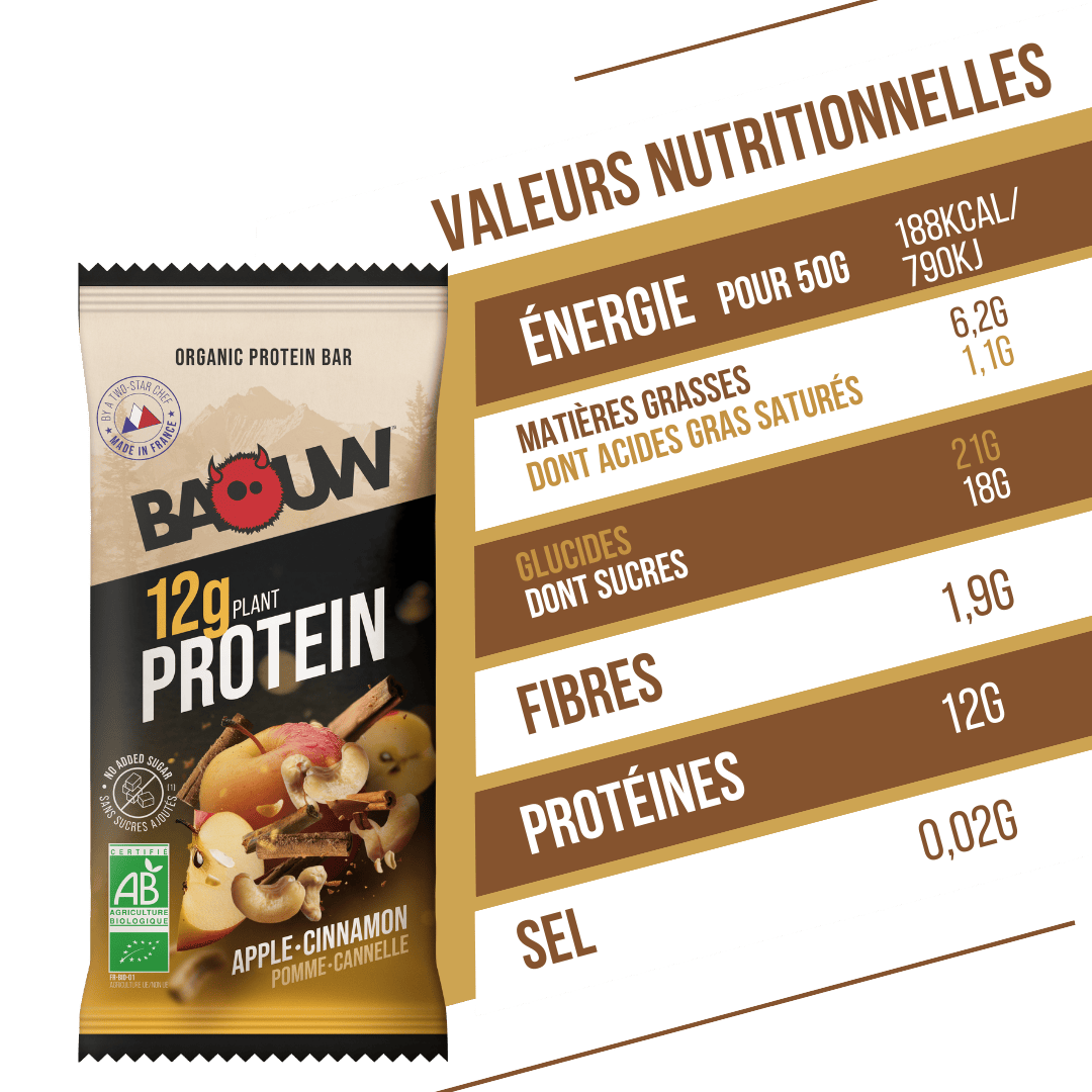 Barres protéinées bio Pomme - Cannelle