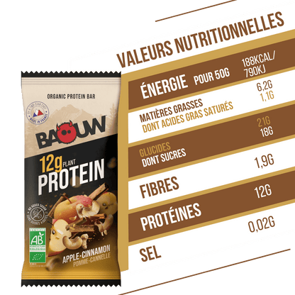 Barres protéinées bio Pomme - Cannelle