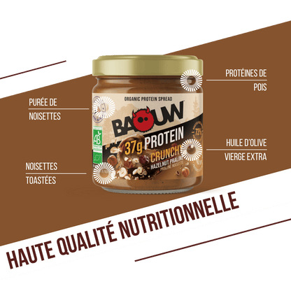 Pâte à Tartiner bio Protéinée Crunchy Praliné & Noisettes