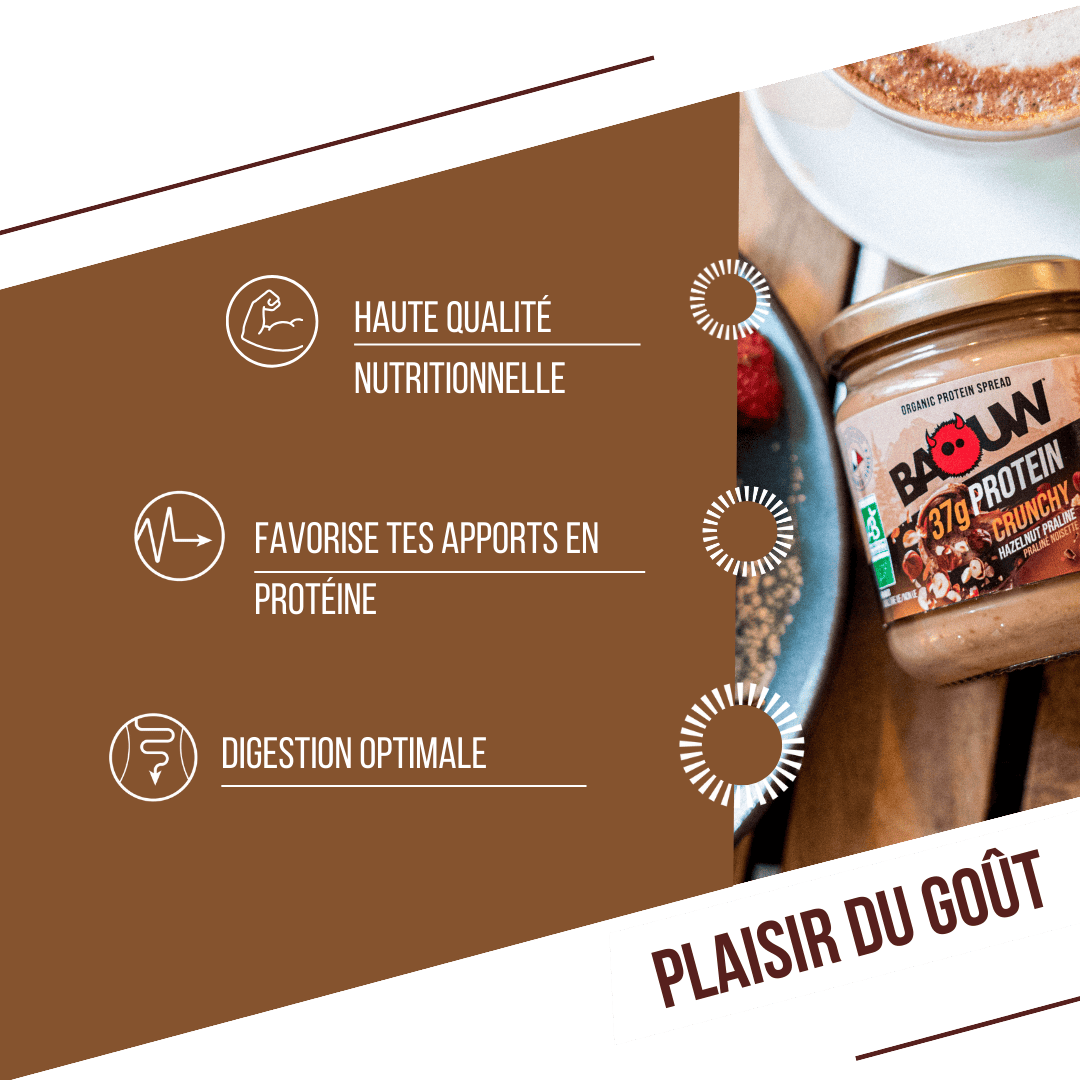 Pâte à Tartiner bio Protéinée Crunchy Praliné & Noisettes