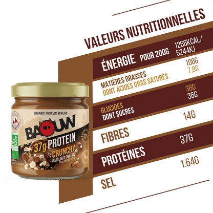 Pâte à Tartiner bio Protéinée Crunchy Praliné & Noisettes