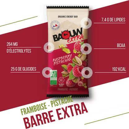 Barre Extra bio Framboises & pistaches
