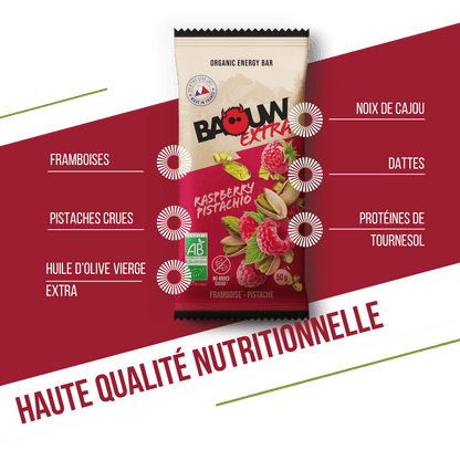 Barre Extra bio Framboises & pistaches