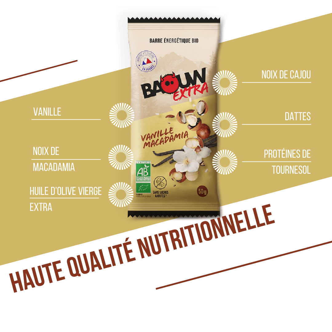 Barre Extra bio Vanille Macadamia