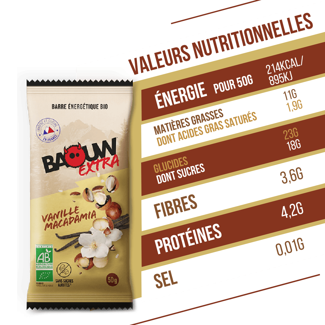 Barre Extra bio Vanille Macadamia