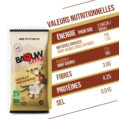 Barre Extra bio Vanille Macadamia